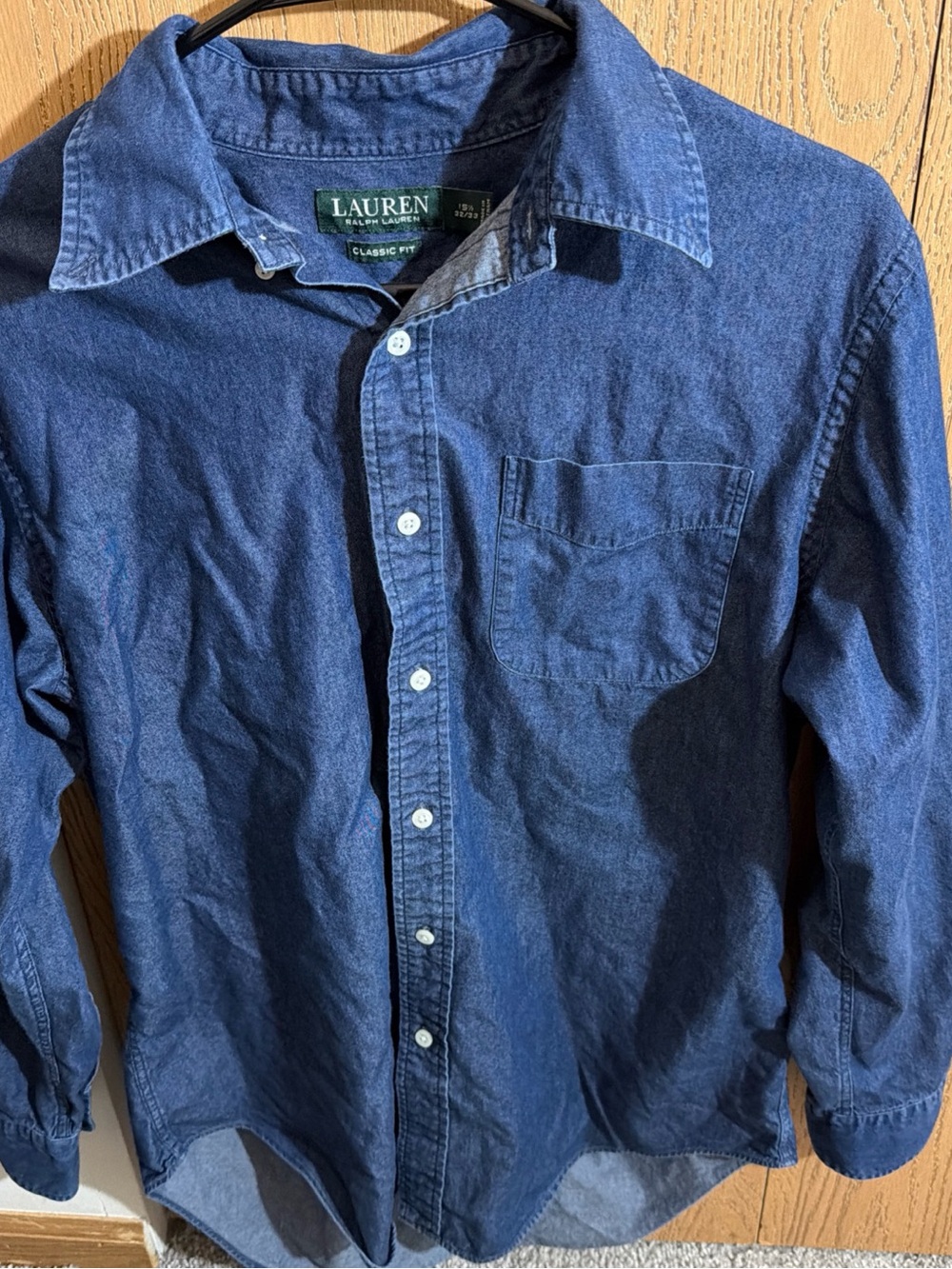 Ralph Lauren Classic Fit Denim Button-Down Shirt - Blue